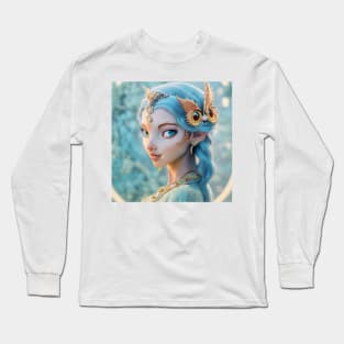 Beautiful Owl Goddess Long Sleeve T-Shirt